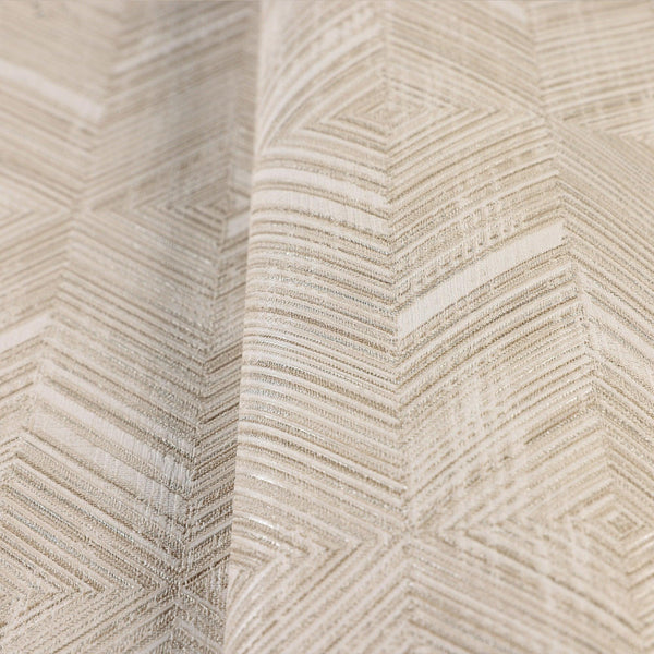 Luxury Beige Geometric Textured Wallpaper, Glam Non-Woven Wall Covering, 41.7"W x 614"H, Washable Removable for Living Room B