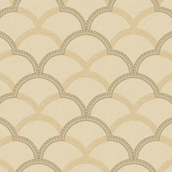 Luxury Beige Geometric Textured 3D Embossed Wallpaper, Traditional Non-Woven Wall Covering, 41.7"W x 398"H, Washable Removabl