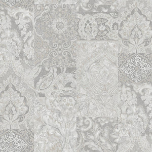Luxury Beige Damask Textured 3D Embossed Wallpaper, Rustic Non-Woven Wall Covering, 41.7"W x 614"H, Washable Removable for Li