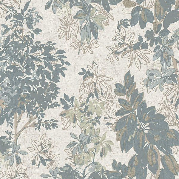 Luxury Beige Floral Leaves 3D Embossed Wallpaper, Country Non-Woven Wall Covering, 41.7"W x 614"H, Washable Removable for Liv