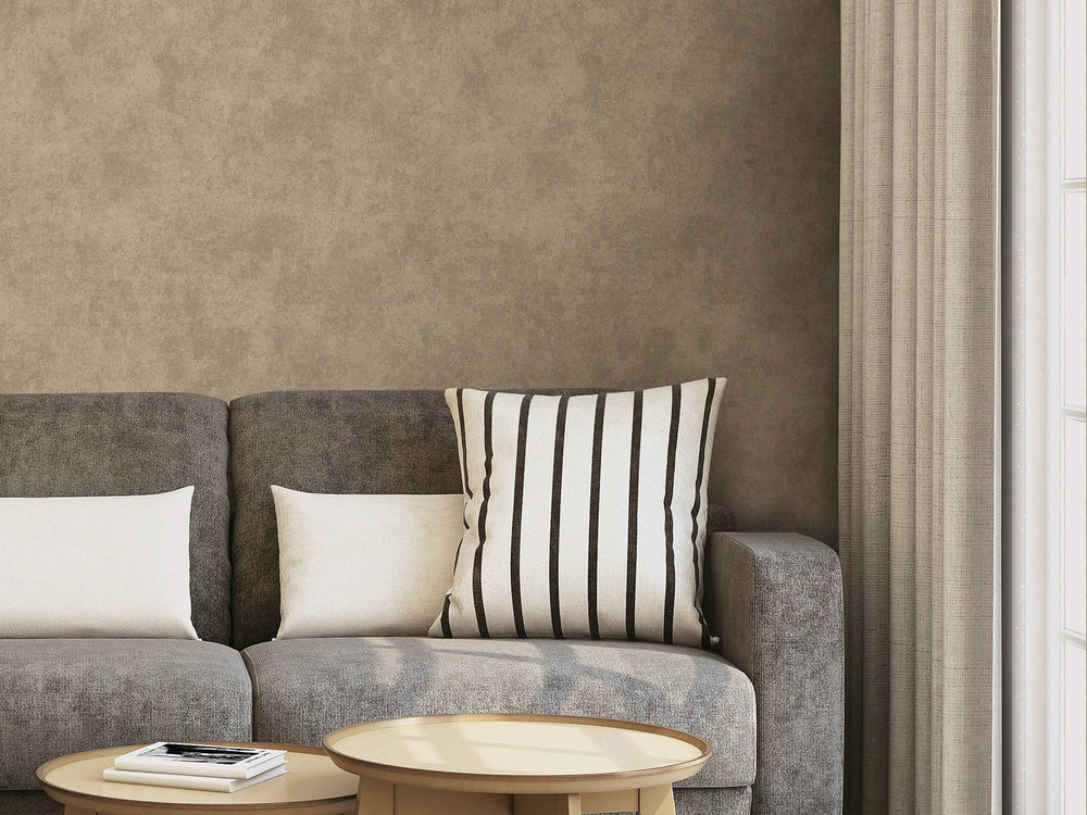 Luxury Beige Distressed Metallic 3D Embossed Wallpaper, Rustic Non-Woven Wall Covering, 41.7"W x 614"H, Washable Removable fo