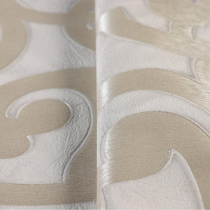 Luxury Beige Trellis Damask Wallpaper, Premium Non-Woven Wall Covering, 41.7"W x 398"H, Washable Removable for Living Room Be