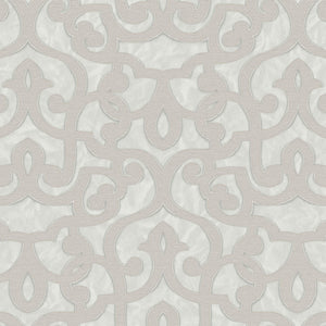 Luxury Beige Trellis Damask Wallpaper, Premium Non-Woven Wall Covering, 41.7"W x 398"H, Washable Removable for Living Room Be