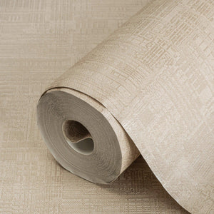 Luxury Beige Abstract Geometric 3D Embossed Wallpaper, Modern Non-Woven Wall Covering, 41.7"W x 614"H, Washable Removable for