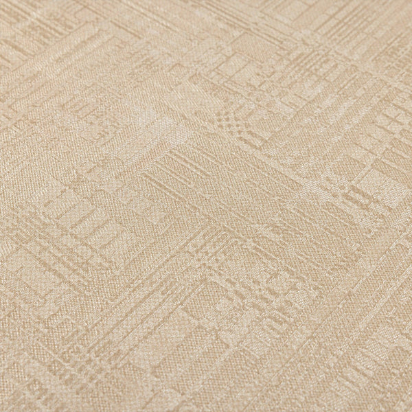 Luxury Beige Abstract Geometric 3D Embossed Wallpaper, Modern Non-Woven Wall Covering, 41.7"W x 614"H, Washable Removable for