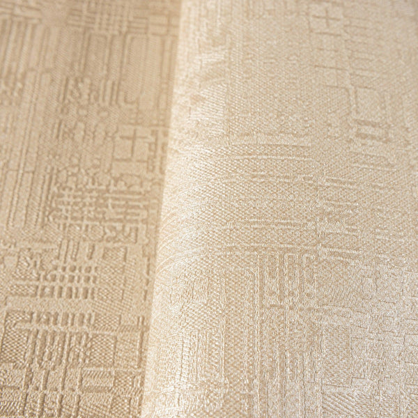 Luxury Beige Abstract Geometric 3D Embossed Wallpaper, Modern Non-Woven Wall Covering, 41.7"W x 614"H, Washable Removable for