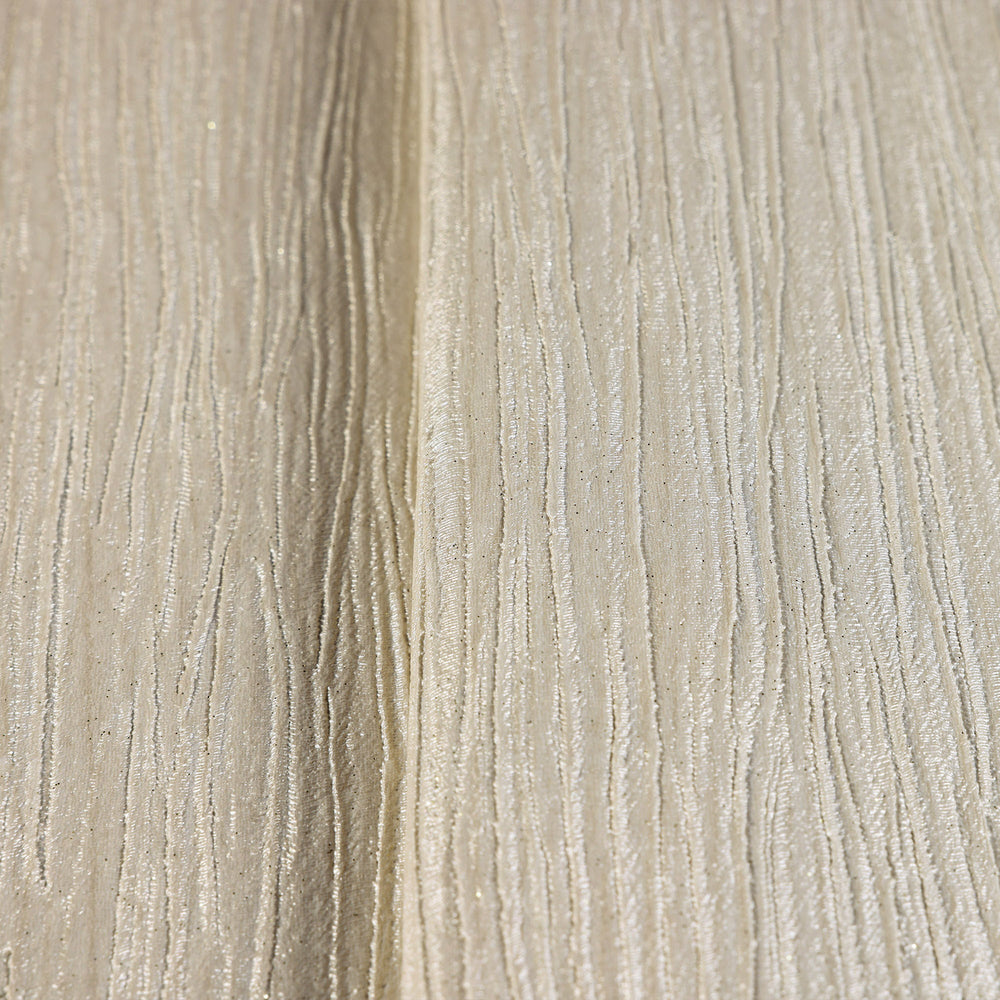 Luxury Beige Striped Stripe 3D Embossed Wallpaper, Traditional Non-Woven Wall Covering, 41.7"W x 398"H, Washable Removable fo