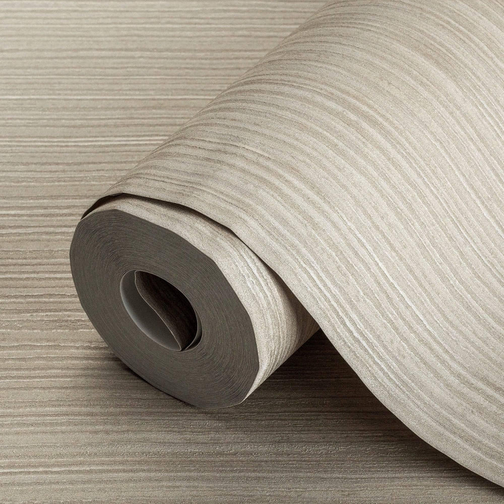 Luxury Beige Striped Stripe Textured Wallpaper, Modern Non-Woven Wall Covering, 41.7"W x 614"H, Washable Removable for Living