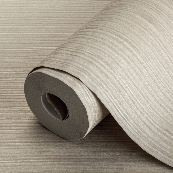 Luxury Beige Striped Stripe Textured Wallpaper, Modern Non-Woven Wall Covering, 41.7"W x 614"H, Washable Removable for Living