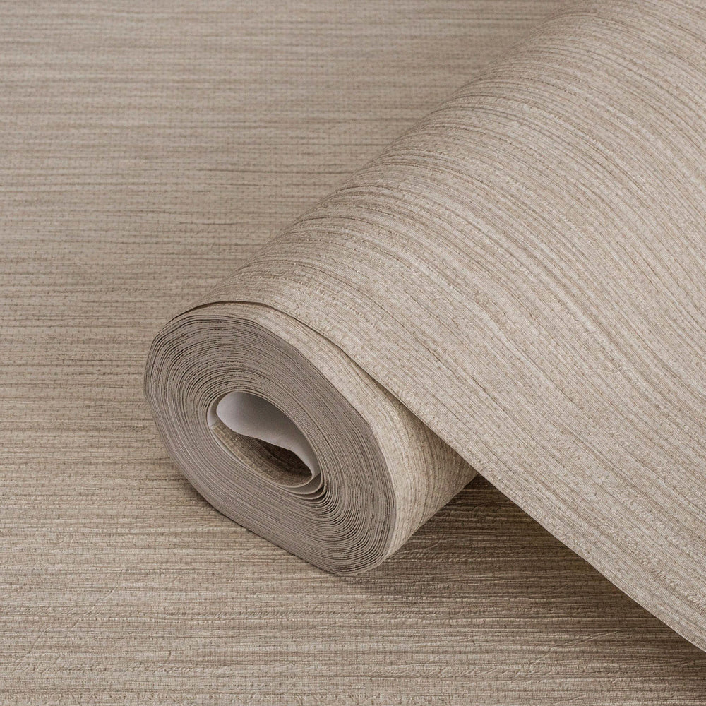 Luxury Beige Striped Stripe Textured Wallpaper, Farmhouse Non-Woven Wall Covering, 41.7"W x 614"H, Washable Removable for Liv