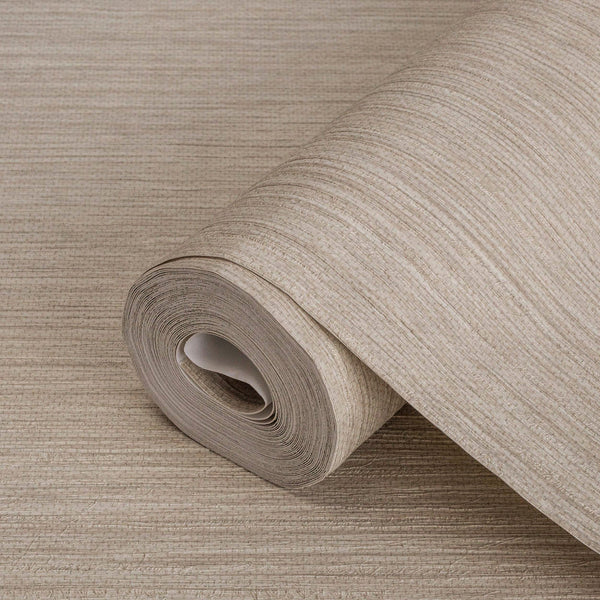 Luxury Beige Striped Stripe Textured Wallpaper, Farmhouse Non-Woven Wall Covering, 41.7"W x 614"H, Washable Removable for Liv