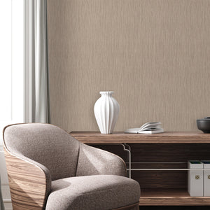 Luxury Beige Striped Stripe Textured Wallpaper, Farmhouse Non-Woven Wall Covering, 41.7"W x 614"H, Washable Removable for Liv