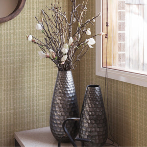 Luxury Beige Striped Stripe 3D Embossed Wallpaper, Premium Non-Woven Wall Covering, 41.7"W x 614"H, Washable Removable for Li