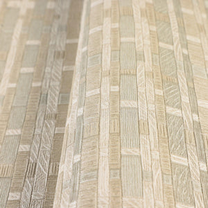 Luxury Beige Striped Stripe 3D Embossed Wallpaper, Premium Non-Woven Wall Covering, 41.7"W x 614"H, Washable Removable for Li