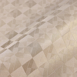 Luxury Beige Checkered Geometric 3D Embossed Wallpaper, Contemporary Non-Woven Wall Covering, 41.7"W x 614"H, Washable Remova
