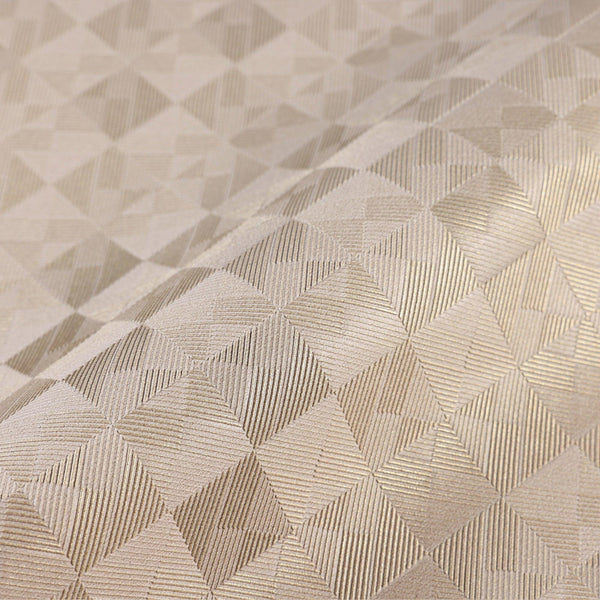 Luxury Beige Checkered Geometric 3D Embossed Wallpaper, Contemporary Non-Woven Wall Covering, 41.7"W x 614"H, Washable Remova