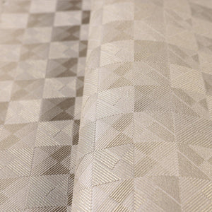 Luxury Beige Checkered Geometric 3D Embossed Wallpaper, Contemporary Non-Woven Wall Covering, 41.7"W x 614"H, Washable Remova