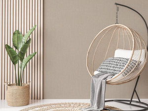 Luxury Beige Fabric Textured Wallpaper, Boho Non-Woven Wall Covering, 41.7"W x 614"H, Washable Removable for Living Room Bedr