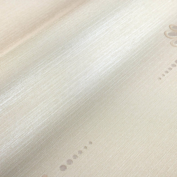 Luxury Beige Striped Stripe Textured Wallpaper, Victorian Non-Woven Wall Covering, 41.7"W x 614"H, Washable Removable for Liv