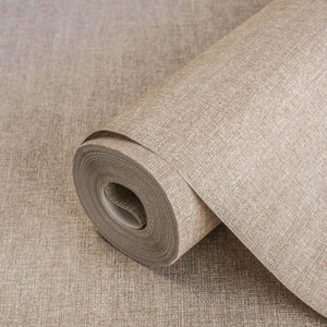 Luxury Beige Fabric Abstract Textured Wallpaper, Minimalist Non-Woven Wall Covering, 41.7"W x 614"H, Washable Removable for L