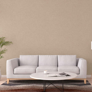 Luxury Beige Fabric Abstract Textured Wallpaper, Minimalist Non-Woven Wall Covering, 41.7"W x 614"H, Washable Removable for L