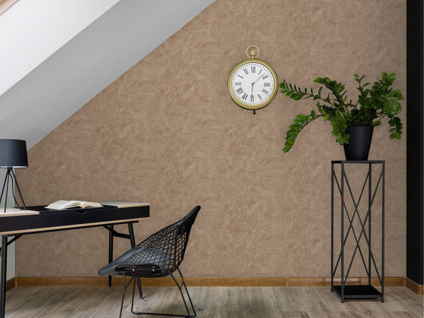 Luxury Beige Distressed Metallic 3D Embossed Wallpaper, Mediterranean Non-Woven Wall Covering, 41.7"W x 614"H, Washable Remov