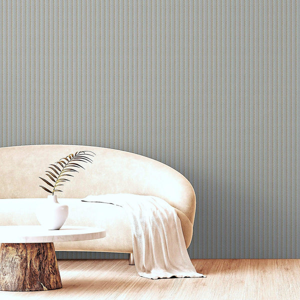 Luxury Beige Chevron Embossed 3D Embossed Wallpaper, Premium Non-Woven Wall Covering, 41.7"W x 614"H, Washable Removable for 