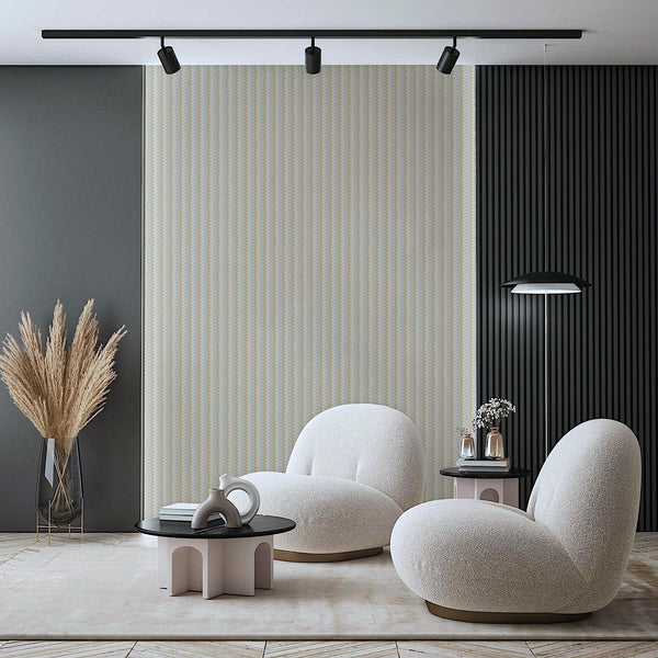 Luxury Beige Chevron Embossed 3D Embossed Wallpaper, Premium Non-Woven Wall Covering, 41.7"W x 614"H, Washable Removable for 