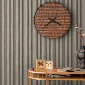 Luxury Beige Abstract Wood 3D Embossed Wallpaper, Country Non-Woven Wall Covering, 41.7"W x 614"H, Washable Removable for Liv