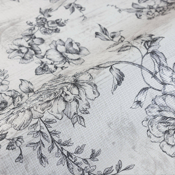 Luxury White Chinoiserie Floral Wallpaper, Contemporary Non-Woven Wall Covering, 41.7"W x 614"H, Washable Removable for Livin