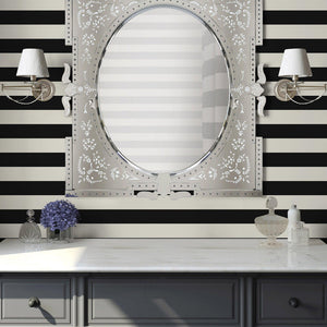 Luxury Beige Striped Stripe Textured Wallpaper, Country Non-Woven Wall Covering, 41.7"W x 614"H, Washable Removable for Livin