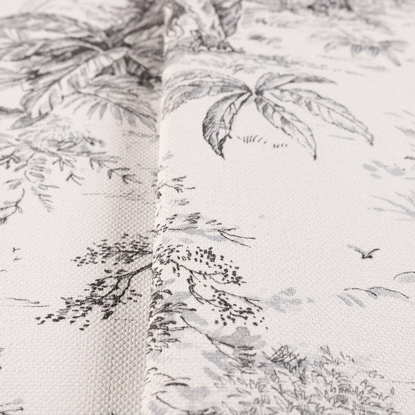 Luxury Black Toile Tropical Textured Wallpaper, Country Non-Woven Wall Covering, 41.7"W x 614"H, Washable Removable for Livin