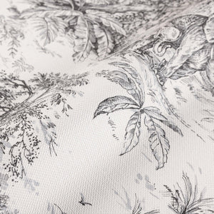 Luxury Black Toile Tropical Textured Wallpaper, Country Non-Woven Wall Covering, 41.7"W x 614"H, Washable Removable for Livin