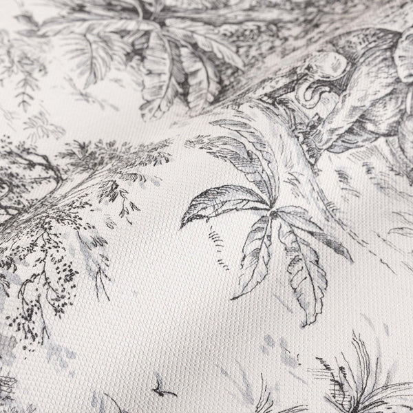 Luxury Black Toile Tropical Textured Wallpaper, Country Non-Woven Wall Covering, 41.7"W x 614"H, Washable Removable for Livin