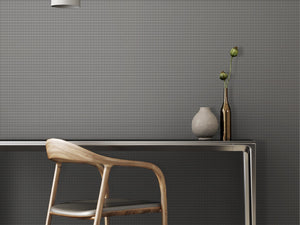 Luxury Black Houndstooth Textured Wallpaper, Classic Non-Woven Wall Covering, 41.7"W x 614"H, Washable Removable for Living R