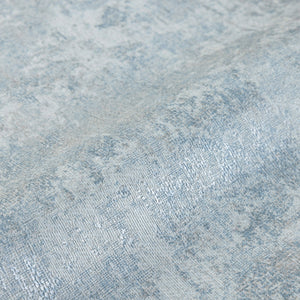 Luxury Blue Abstract Distressed Textured Wallpaper, Coastal Non-Woven Wall Covering, 41.7"W x 614"H, Washable Removable for L