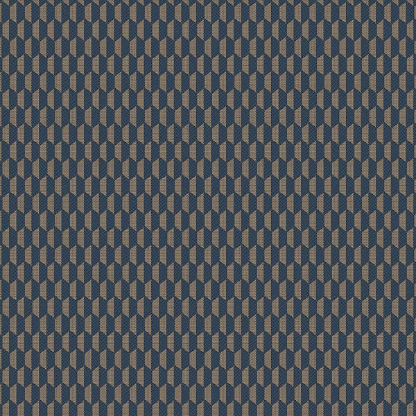 Luxury Blue Geometric Textured Wallpaper, Coastal Non-Woven Wall Covering, 41.7"W x 614"H, Washable Removable for Living Room