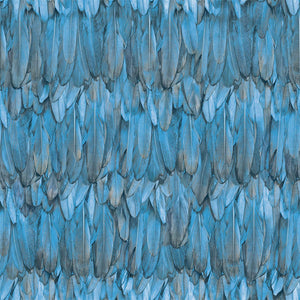 Luxury Blue Bird Birds 3D Embossed Wallpaper, Coastal Non-Woven Wall Covering, 41.7"W x 614"H, Washable Removable for Living 