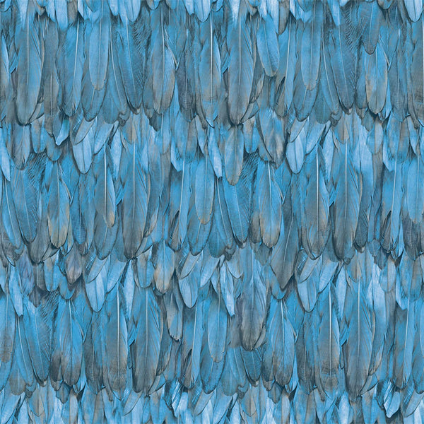 Luxury Blue Bird Birds 3D Embossed Wallpaper, Coastal Non-Woven Wall Covering, 41.7"W x 614"H, Washable Removable for Living 