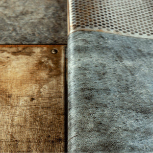 Luxury Blue Geometric Stone Textured Wallpaper, Industrial Non-Woven Wall Covering, 41.7"W x 398"H, Washable Removable for Li