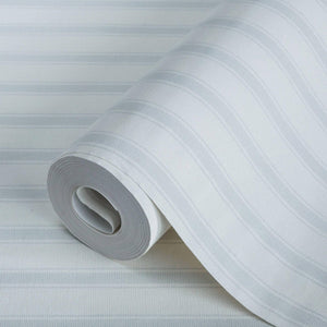 Luxury Blue Striped Textured Wallpaper, Coastal Non-Woven Wall Covering, 41.7"W x 614"H, Washable Removable for Living Room B