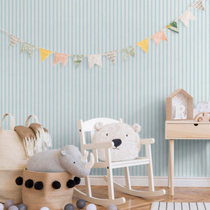 Luxury Blue Striped Textured Wallpaper, Premium Non-Woven Wall Covering, 41.7"W x 614"H, Washable Removable for Living Room B