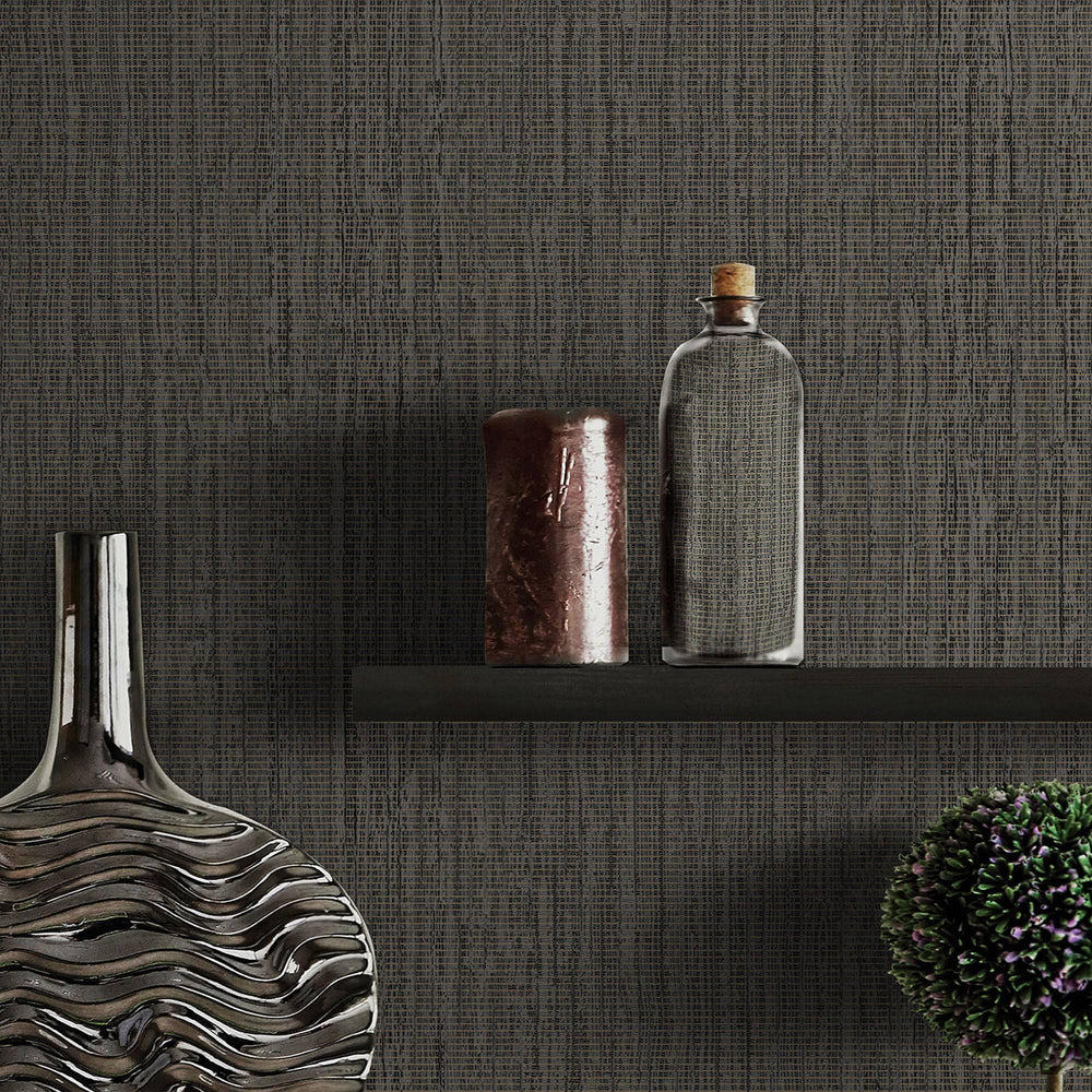 Luxury Brown Abstract Striped 3D Embossed Wallpaper, Traditional Non-Woven Wall Covering, 41.7"W x 614"H, Washable Removable 