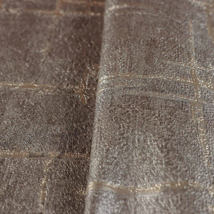 Luxury Brown Abstract Geometric 3D Embossed Wallpaper, Industrial Non-Woven Wall Covering, 41.7"W x 398"H, Washable Removable