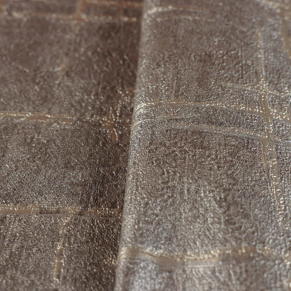 Luxury Brown Abstract Geometric 3D Embossed Wallpaper, Industrial Non-Woven Wall Covering, 41.7"W x 398"H, Washable Removable