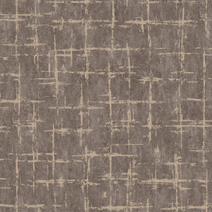 Luxury Brown Abstract Geometric 3D Embossed Wallpaper, Industrial Non-Woven Wall Covering, 41.7"W x 398"H, Washable Removable