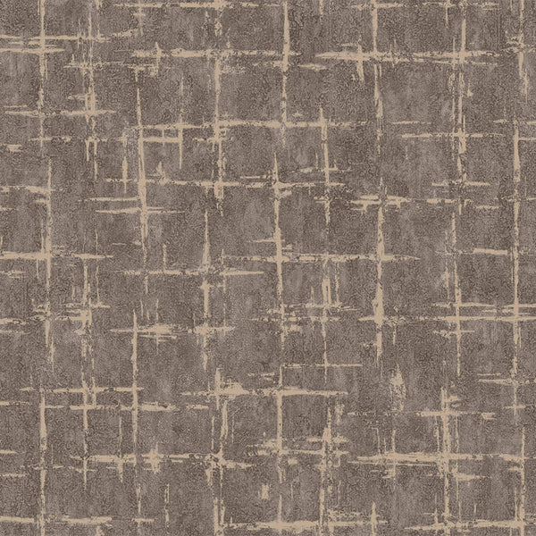 Luxury Brown Abstract Geometric 3D Embossed Wallpaper, Industrial Non-Woven Wall Covering, 41.7"W x 398"H, Washable Removable