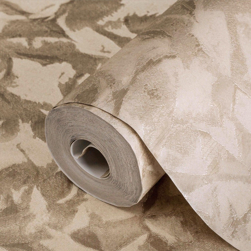 Luxury Brown Abstract Wallpaper, Premium Non-Woven Wall Covering, 41.7"W x 398"H, Washable Removable for Living Room Bedroom 