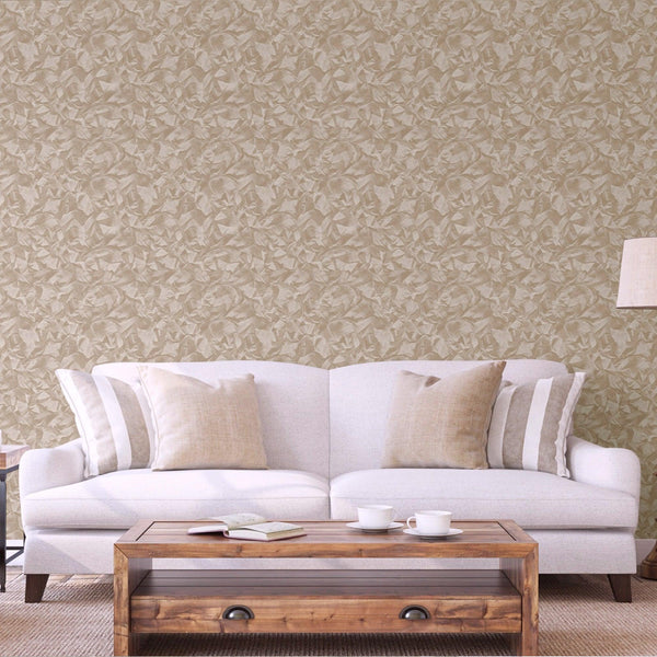 Luxury Brown Abstract Wallpaper, Premium Non-Woven Wall Covering, 41.7"W x 398"H, Washable Removable for Living Room Bedroom 