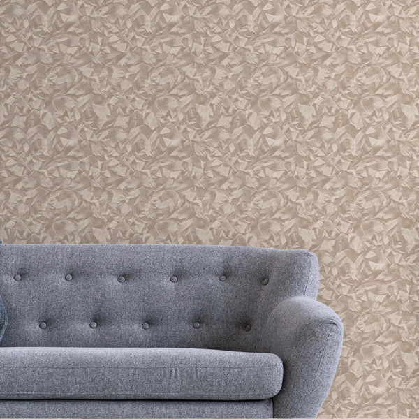Luxury Brown Abstract Wallpaper, Premium Non-Woven Wall Covering, 41.7"W x 398"H, Washable Removable for Living Room Bedroom 